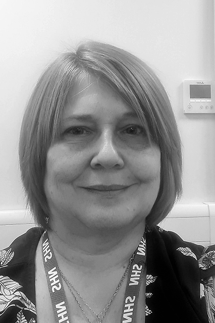 Black and white image of Jodie McIntosh, Care Coordinator Cygnet Primary Care Network