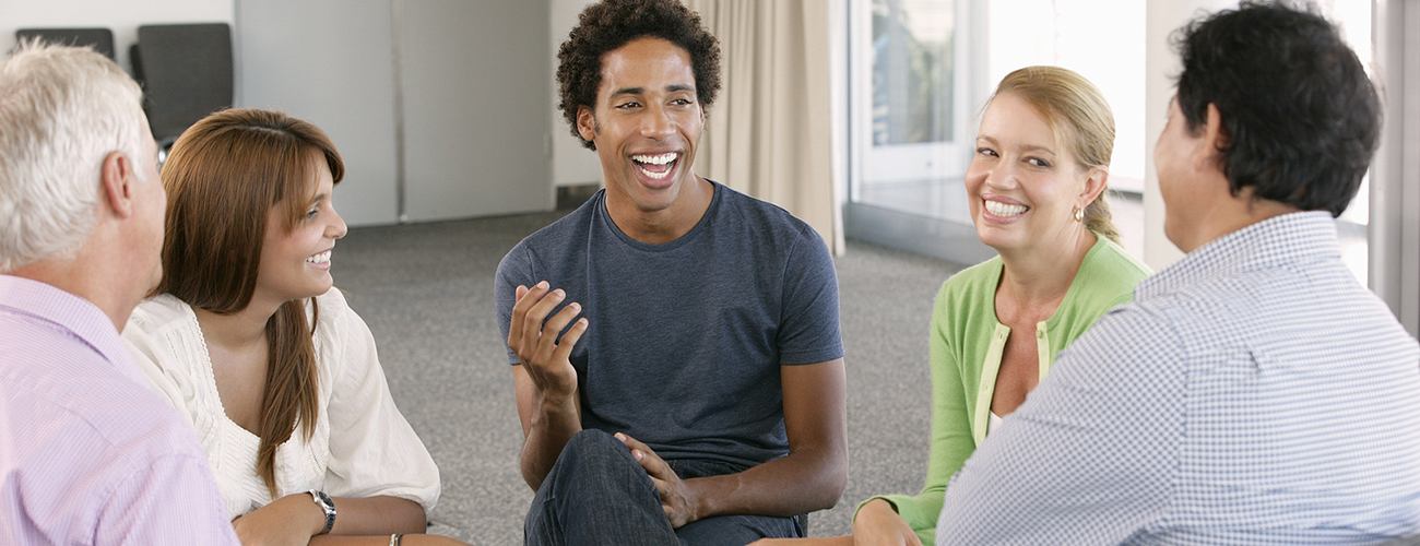 Group of patients talking