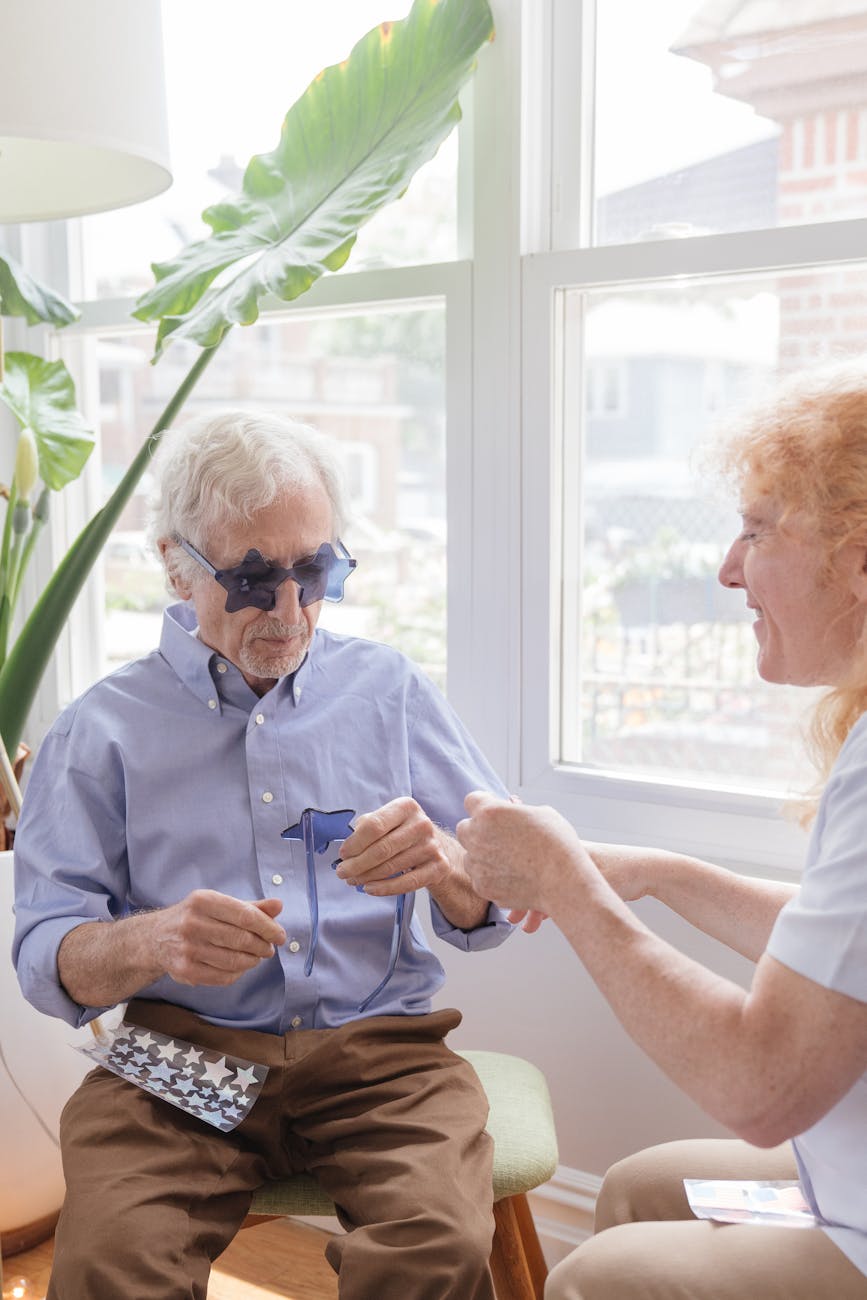 Image of care home patient